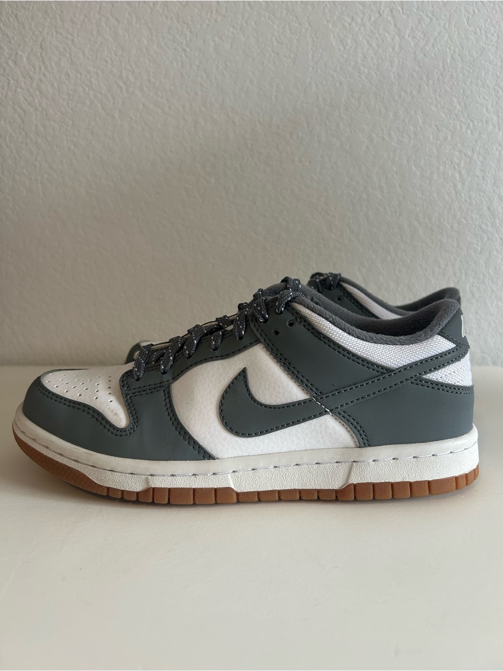Nike Dunk Low GS Sneakers Reflective Grey Lifestyle Streetwear Big Kid 4.5Y